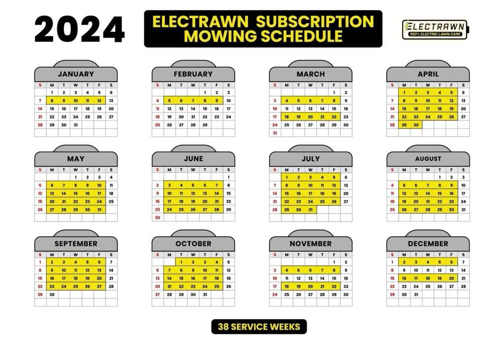 Electrawn LLC | Mowing Calendar 2024